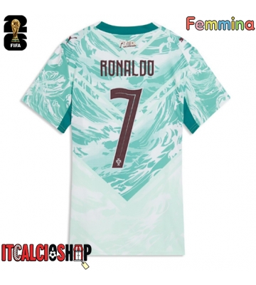 Portogallo Cristiano Ronaldo #7 Seconda Maglia Femmina Mondiali 2026 Manica Corta